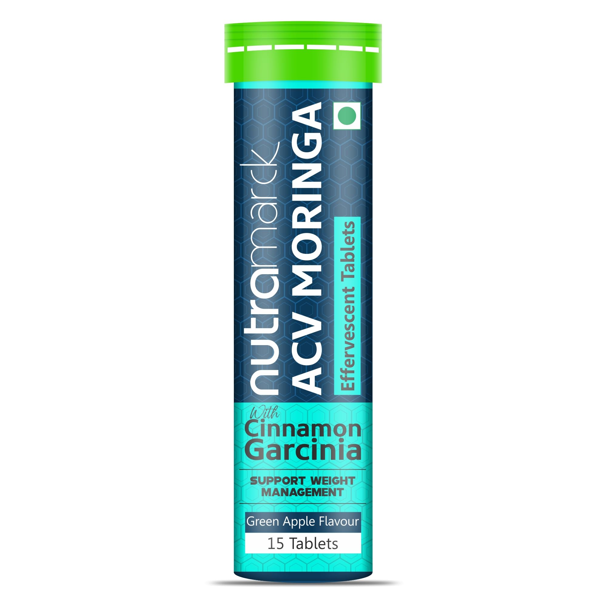 ACV Moringa Effervescent Tablets with Cinnamon & Garcinia | Helps Control Cravings | Supports Metabolism | Apple Cider Tablet | No Added Sugar | Green Apple Flavour | 15 Tablets-image-5