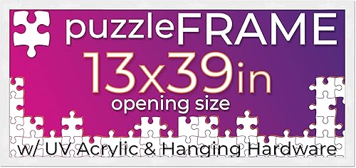 Miniatura 66 de Poster Palooza Kit de marco de rompecabezas de 26.5 x 38.5 pulgadas, incluye hojas de pegamento para rompecabezas, marco de rompecabezas de madera