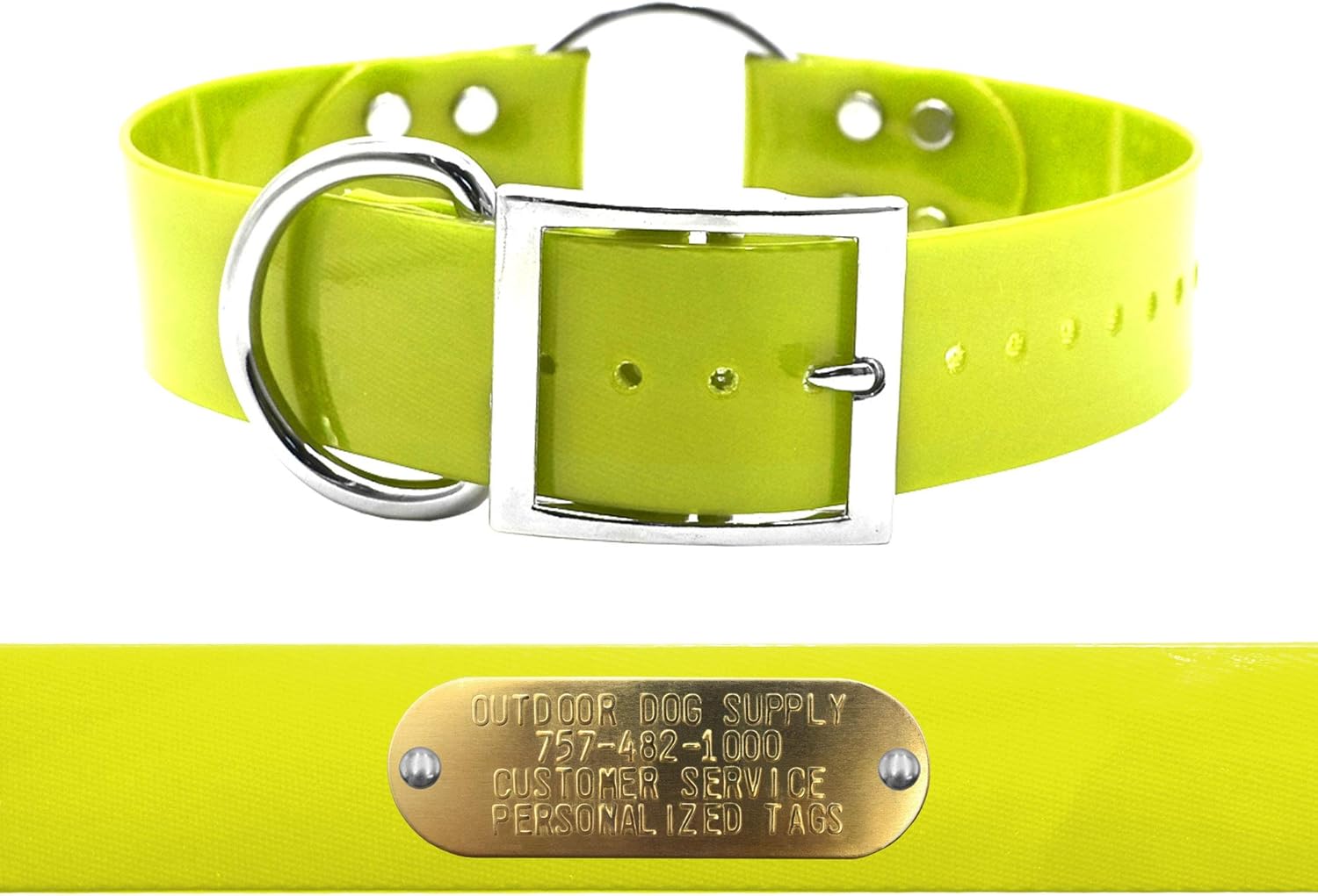 Heavy Duty D Ring & Ring in Center 1 1/2" Wide Hunting Dog