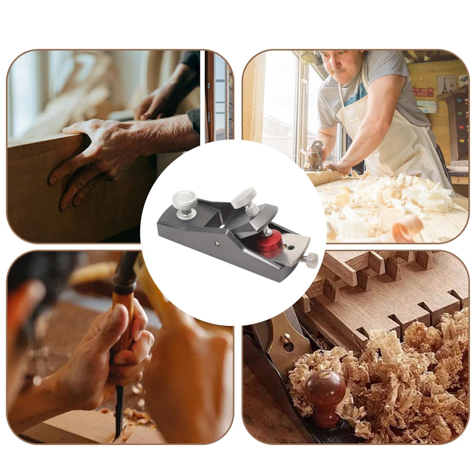 Cepillo de Madera Mini Rebajador Manual de Cantos | Desbastador de para Carpintería Hogar Taller Carpintería Bricolaje Industria Artesanal
