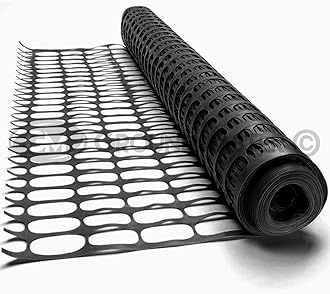 GroundMaster Plastic Mesh Barrier Safety Fence Gardening Pest Protection (5m, Black)