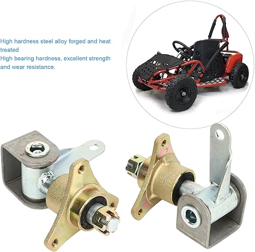 Miniatura 3 de KIMISS Buje de eje trasero de 0.669 in, 3 pernos de rueda delantera, eje de dirección, aleación de acero para neumáticos de 6 pulgadas, quad, ATV,