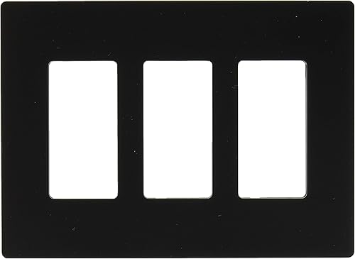 Legrand Radiant RWP263BK - Placas de pared sin tornillos, 3 bandas, tres cubiertas GFCI, color negro (1 unidad)