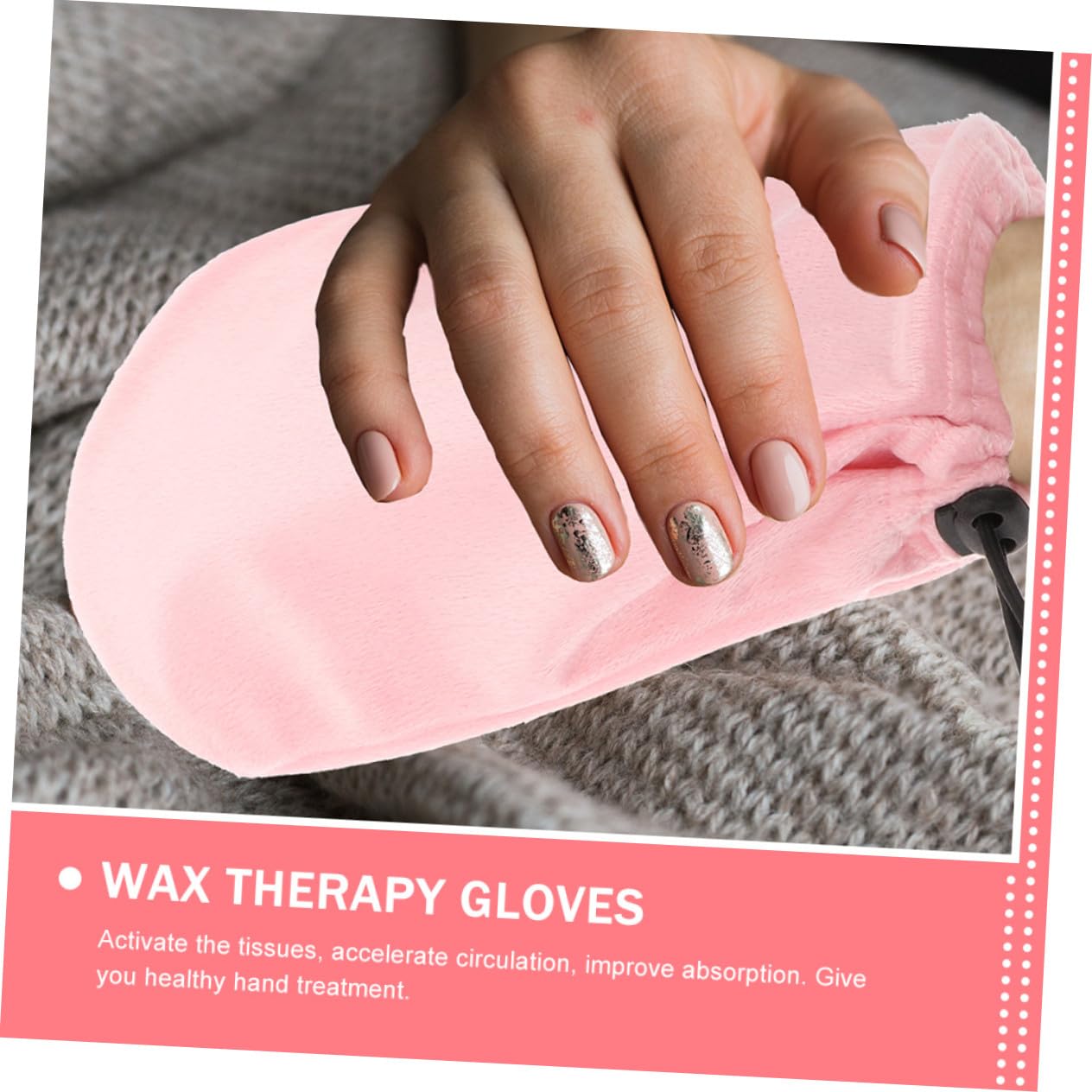 2 pares Guantes de Terapia de Cera con Algodón y Conservación Térmica y Humectación para Cuidado y Nutrición de Manos