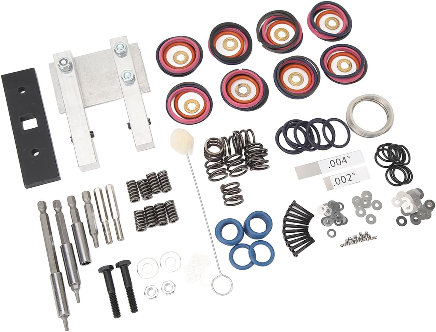 243pcs Injector Rebuild Tool Kit Fit for Powerstroke 7.3L Navistar T444E DT466E Caterpillar 3126 3126B 3126E 1994 to 2003 - Replaces OE 1833564C92 - O Ring Seal Spring Shim Set