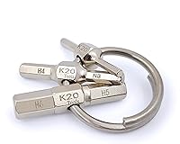 Vista 1 de Juego de llaves hexagonales Allen con llavero multiherramienta métrica de 2, 2.5, 3, 4, 5, 6 mm