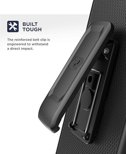 Miniatura 7 de Encased Funda con clip para cinturón para Galaxy S20 Plus (2020 DuraClip) Funda delgada con funda (Samsung S20+ 6.7), color negro