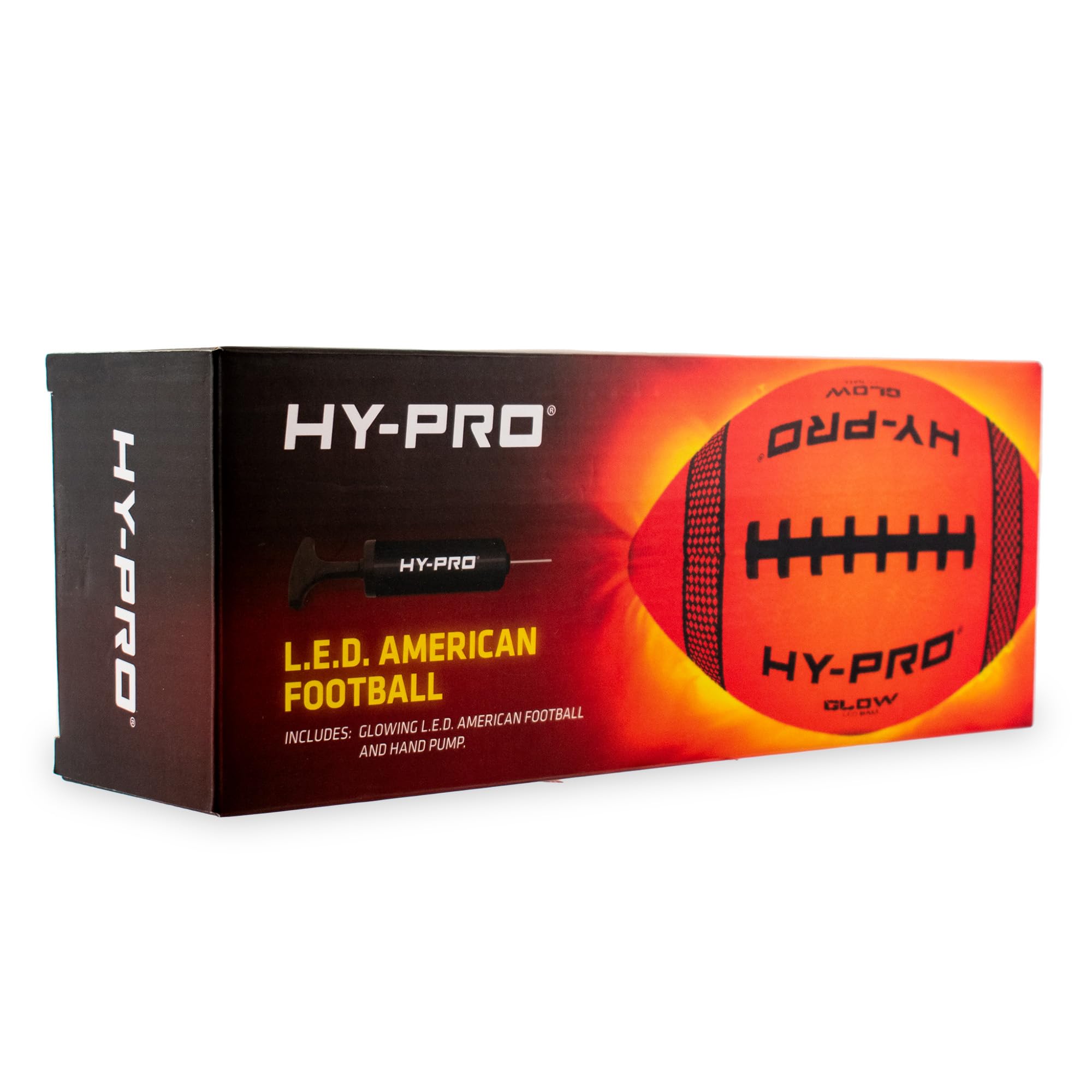 Hy-Pro LED American Football Ball mit Pumpe – Größe 6 Leucht-Sportball für Nachtspiel – American-Football-Socken, Geschenke & TrainingsausrüStung für Junioren und Erwachsene