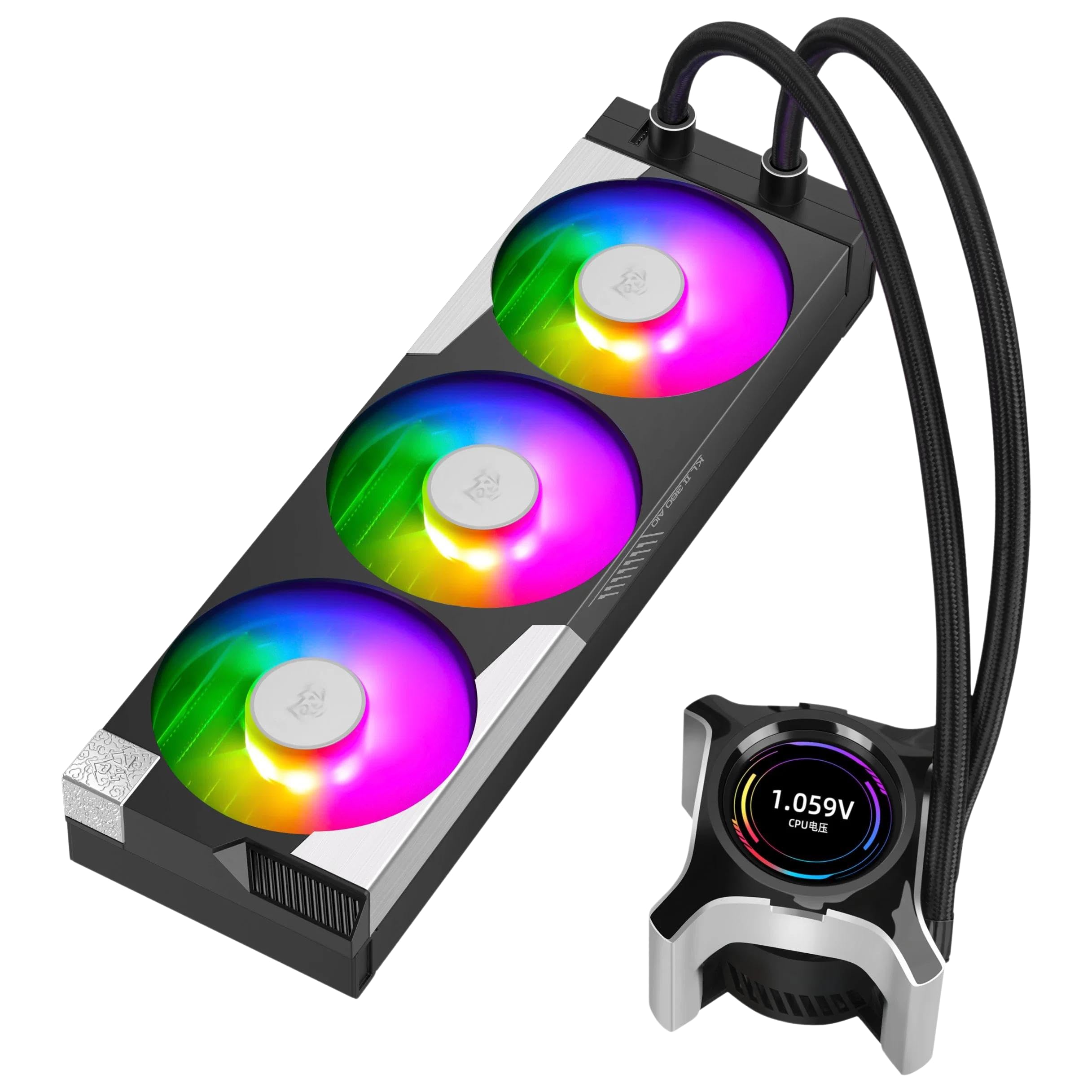 SEGOTEP KL-360 II Desktop AIO Liquid CPU Cooler - TDP 320W - 360mm Radiator - 3x120 ARGB Fans with 70mm Built-in PWM pump head fan - LCD Screen - Support LGA 1700/1200 & AM5/AM4 - Black Color