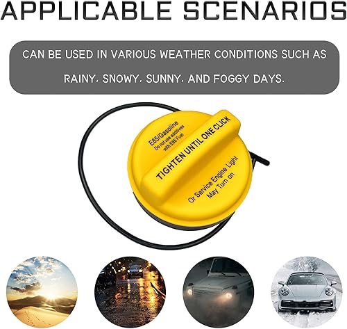 Miniatura 4 de Tapa de combustible de repuesto E85 para Chevy Silverado 1500 2500 3500 HD Avalanche Tahoe Escalade GMC Sierra 2012 2013 2014, tapa del tanque de
