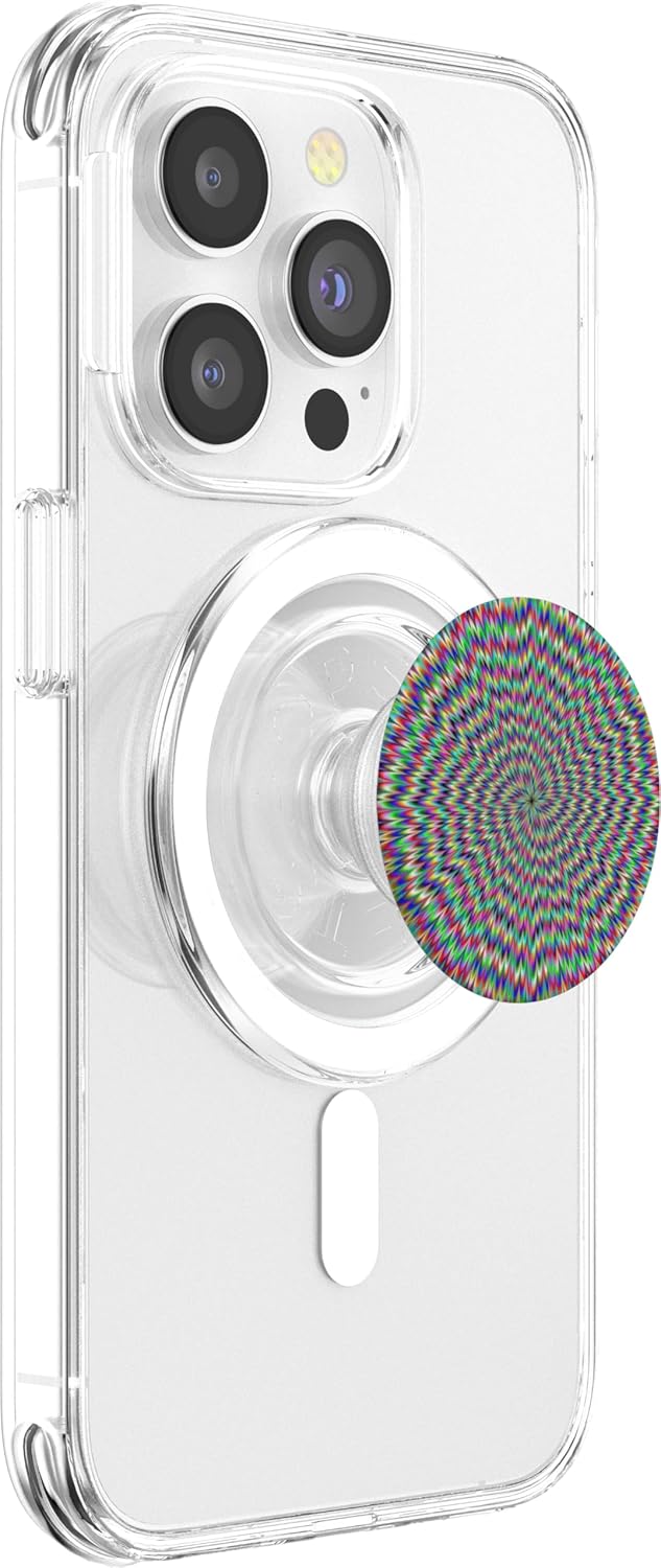Mind Trick Optical Illusion Trippy Psychedelic Colorful PopSockets MagSafe PopGrip for iPhone