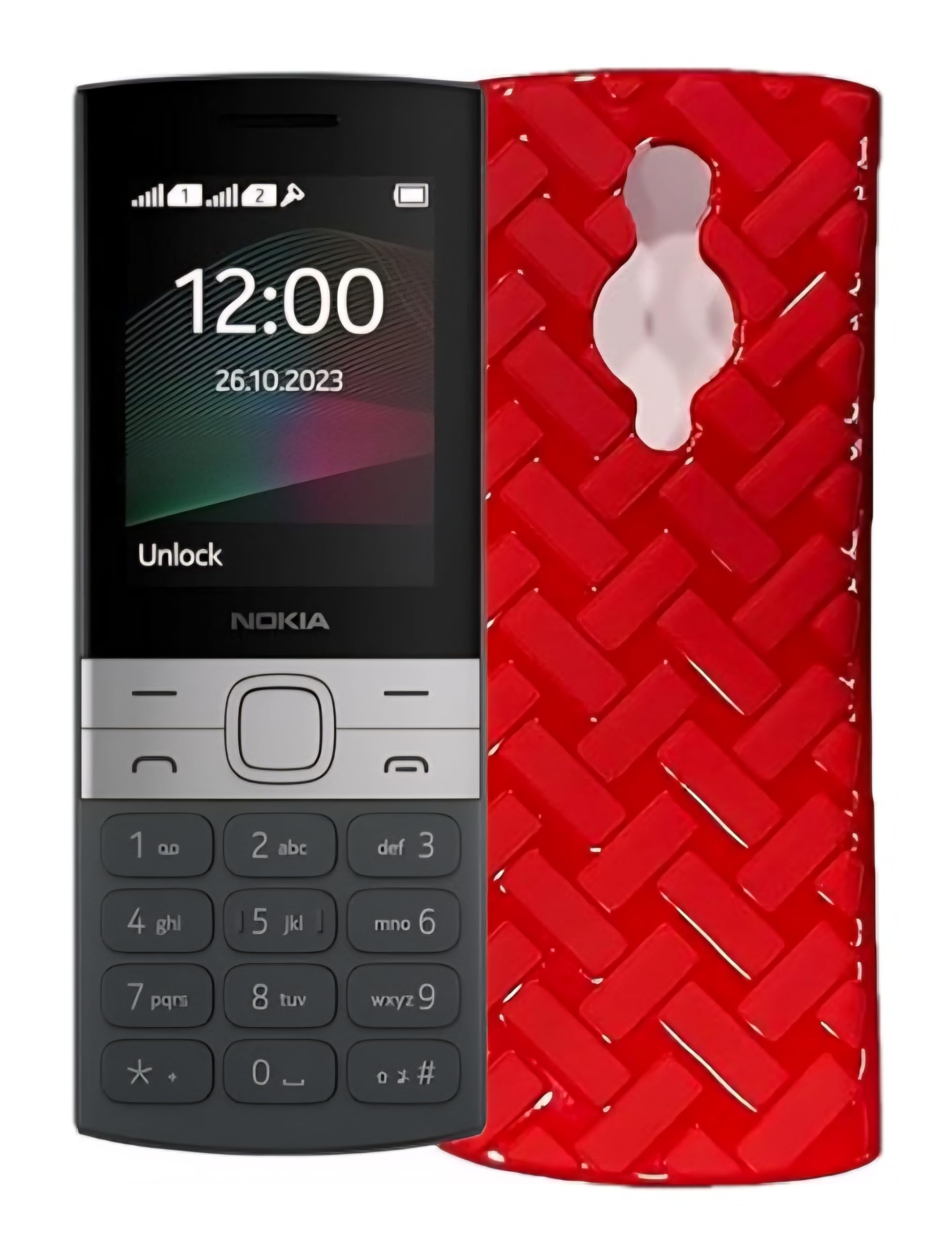 NPRC Case Ultra-Thin Slim Fit Phone Cases Soft Flexible Light Protective Back Cover for Nokia 150-2023(Red)