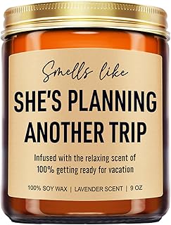 Candle, Travel Gifts for Women, Her, Mom, Couples - Funny Vacation, Christmas Gifts for Travelers, International Travelers, People Who Travel, Agent - Unique Traveling Presents, Girls Trip