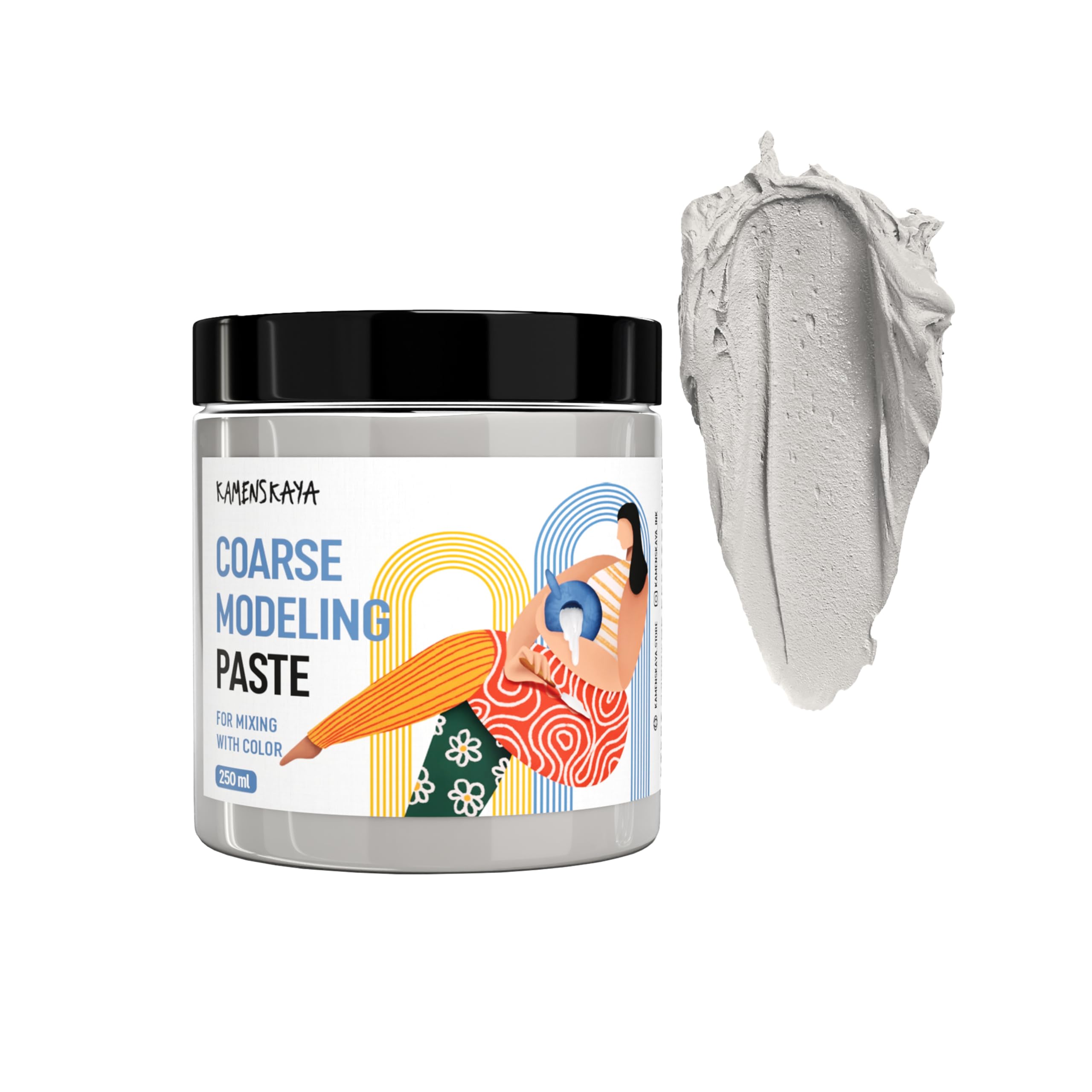Pasta de modelado gruesa Kamenskaya de 250 ml para arte texturizado sobre lienzo