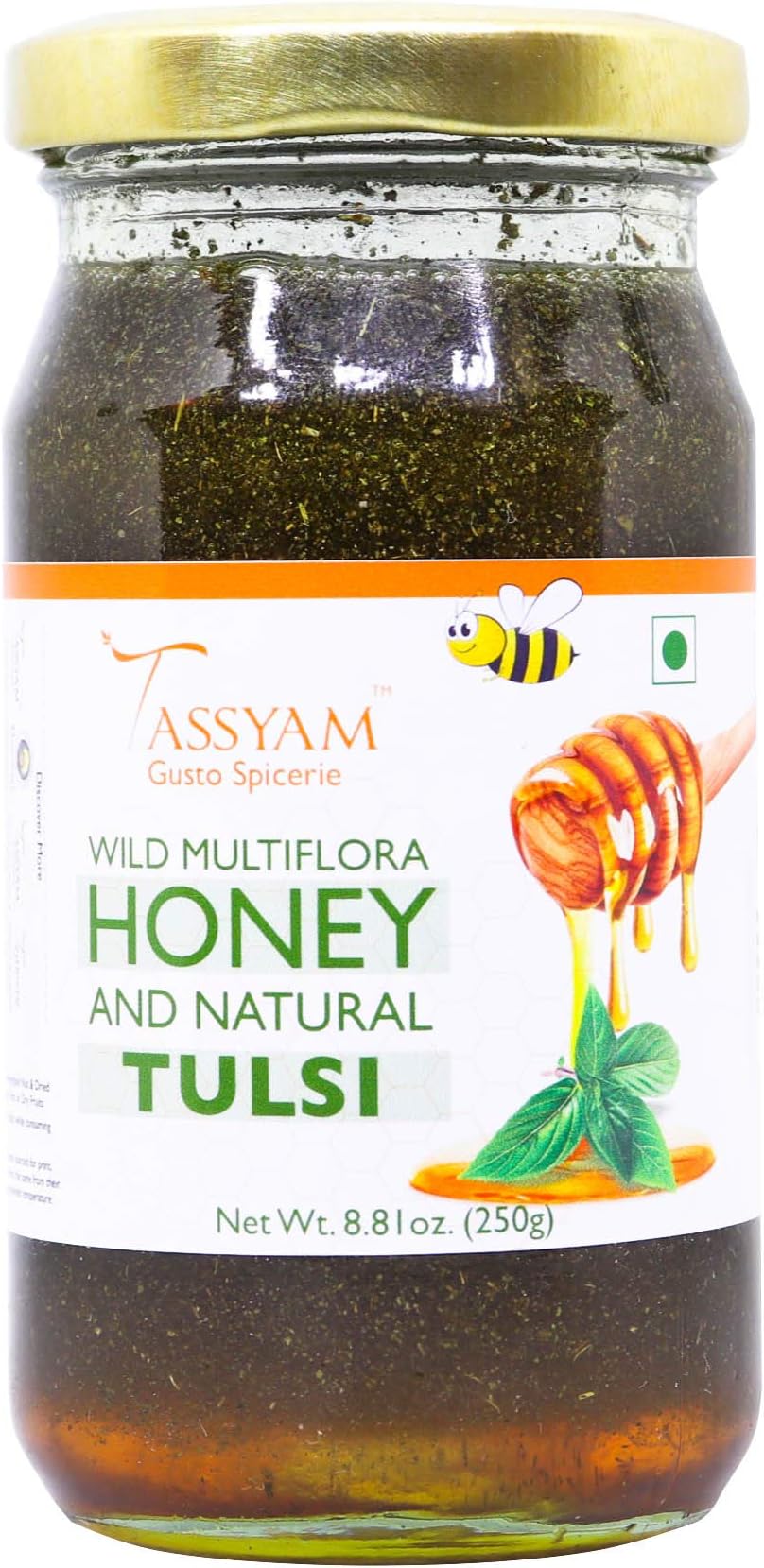 Tassyam Wild Honey with Natural Dried Tulsi 250g | All Natural & Pure