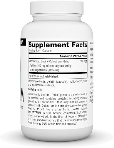 Miniatura 2 de Source Naturals El calostro contiene 30 por ciento de inmunoglobulinas - 120 cápsulas