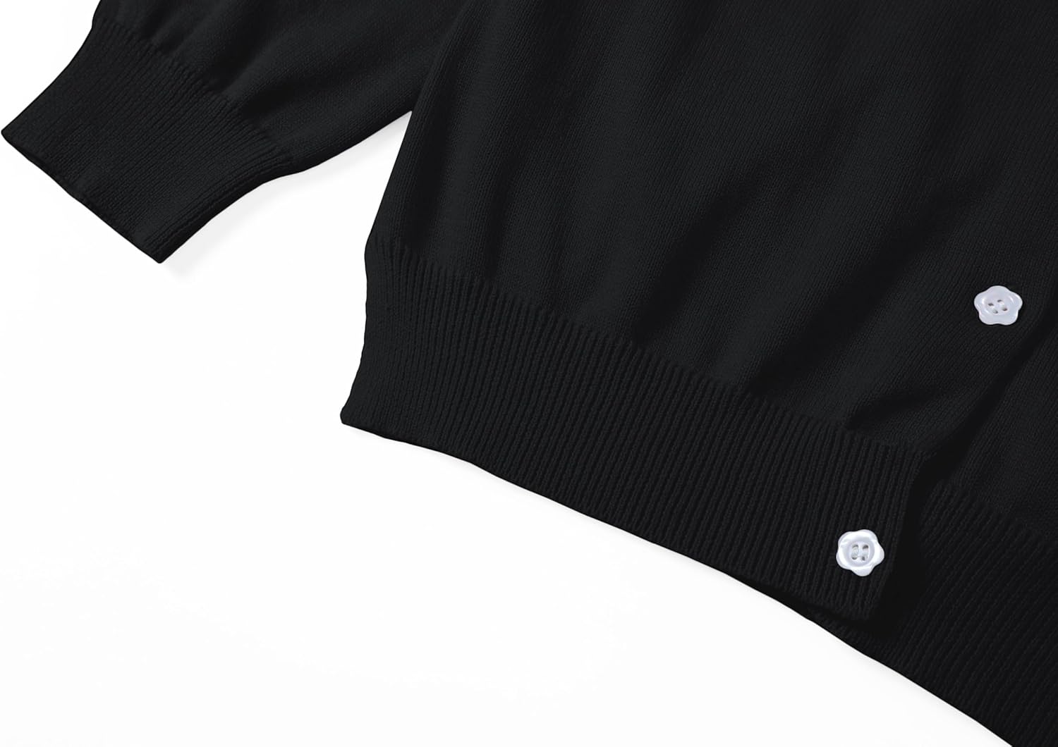 Girls' Cardigan Sweater [Cute Petal Buttons] Cotton Long Sleeve Crewneck Uniform Sweater for 5-14 Years Girls - Image 4