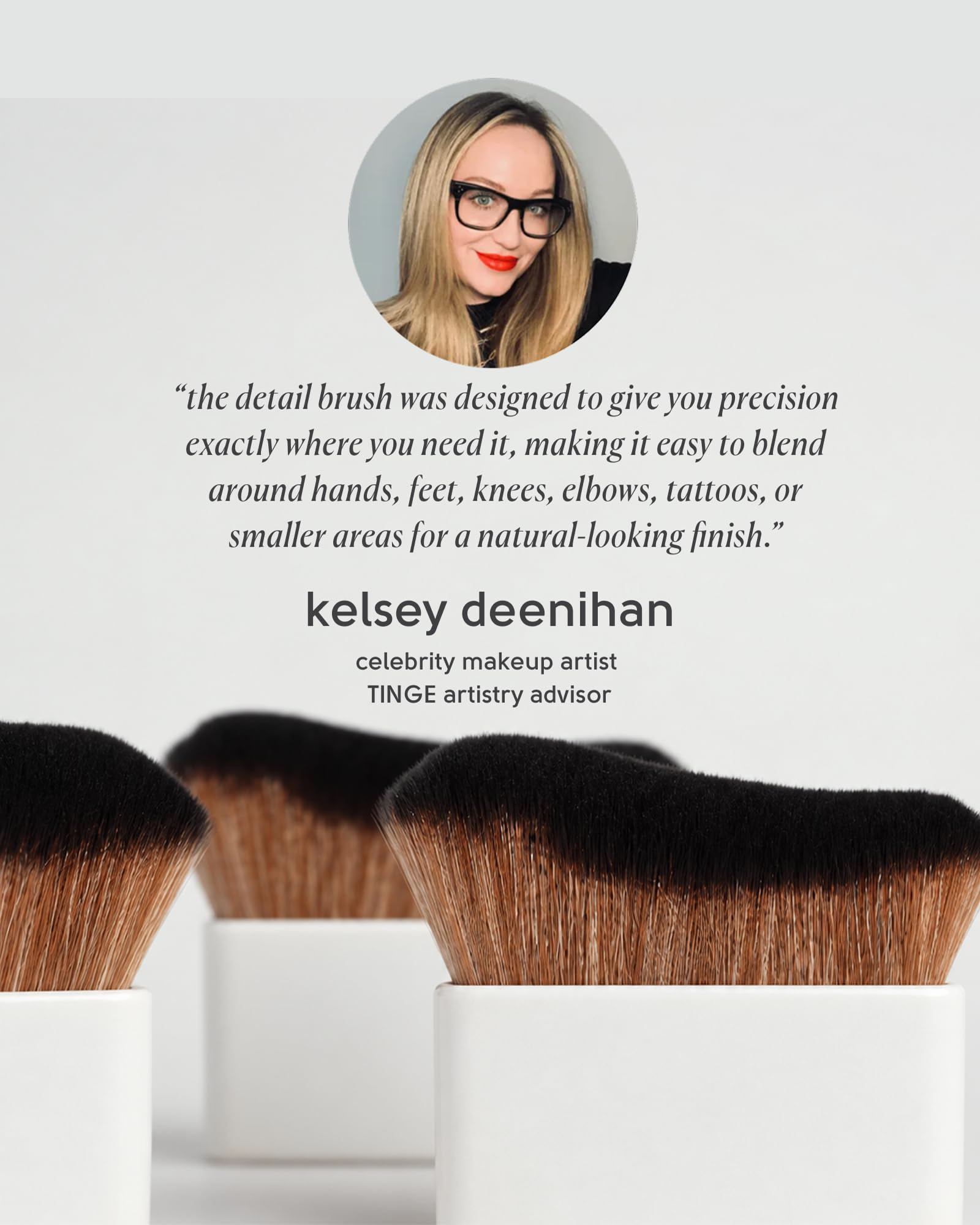 Tinge Large Body Kabuki Brush for Makeup & Self Tanner