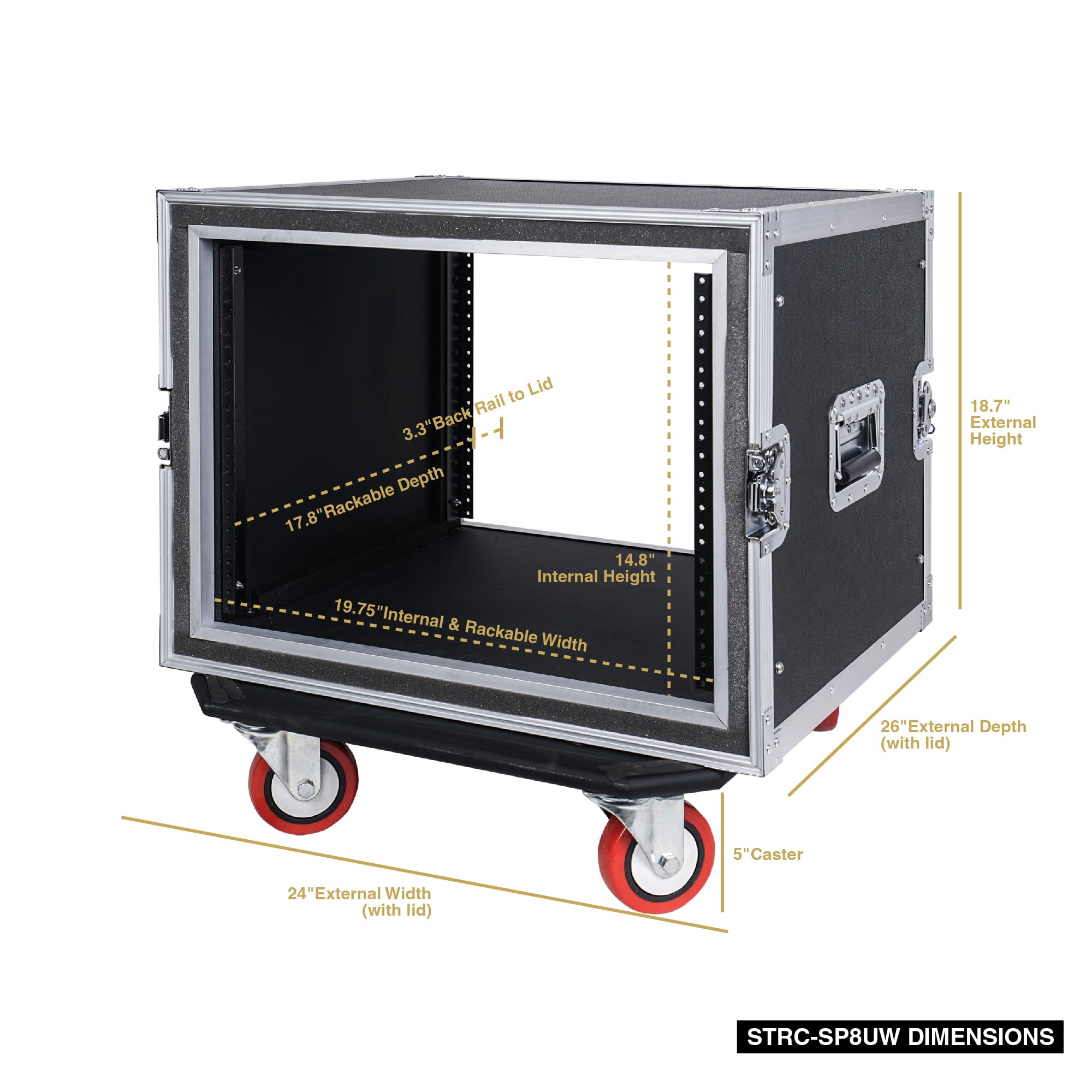 その他 ARMOR SHOCK MOUNT RACK 5U NEW: Shock Mount Rack System - Equipment Cases - Titan AV