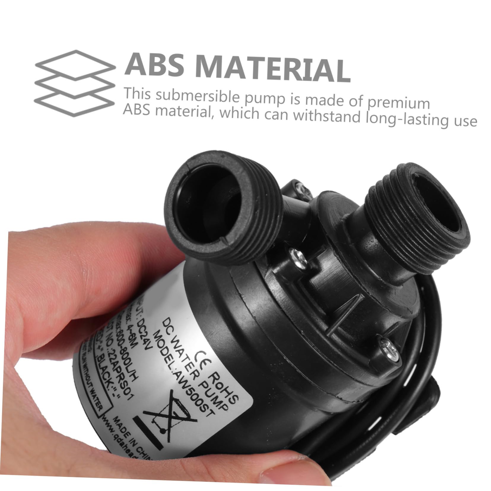 FRCOLOR Bomba Sumergible Capacidad 600-800m³/h de Agua Silenciosa Dc24v Tecnología de Reducción de Ruido, Abs Resistente para Estanques y Circulación de Agua