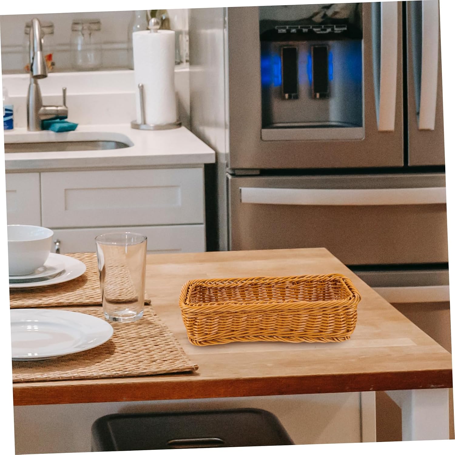 Cabilock Bathroom Countertop Organizer Decorative Desk Organizer Multi-function Storage Basket Plastic Table Basket Office Supply Seasoning Jar Storage Box image 4