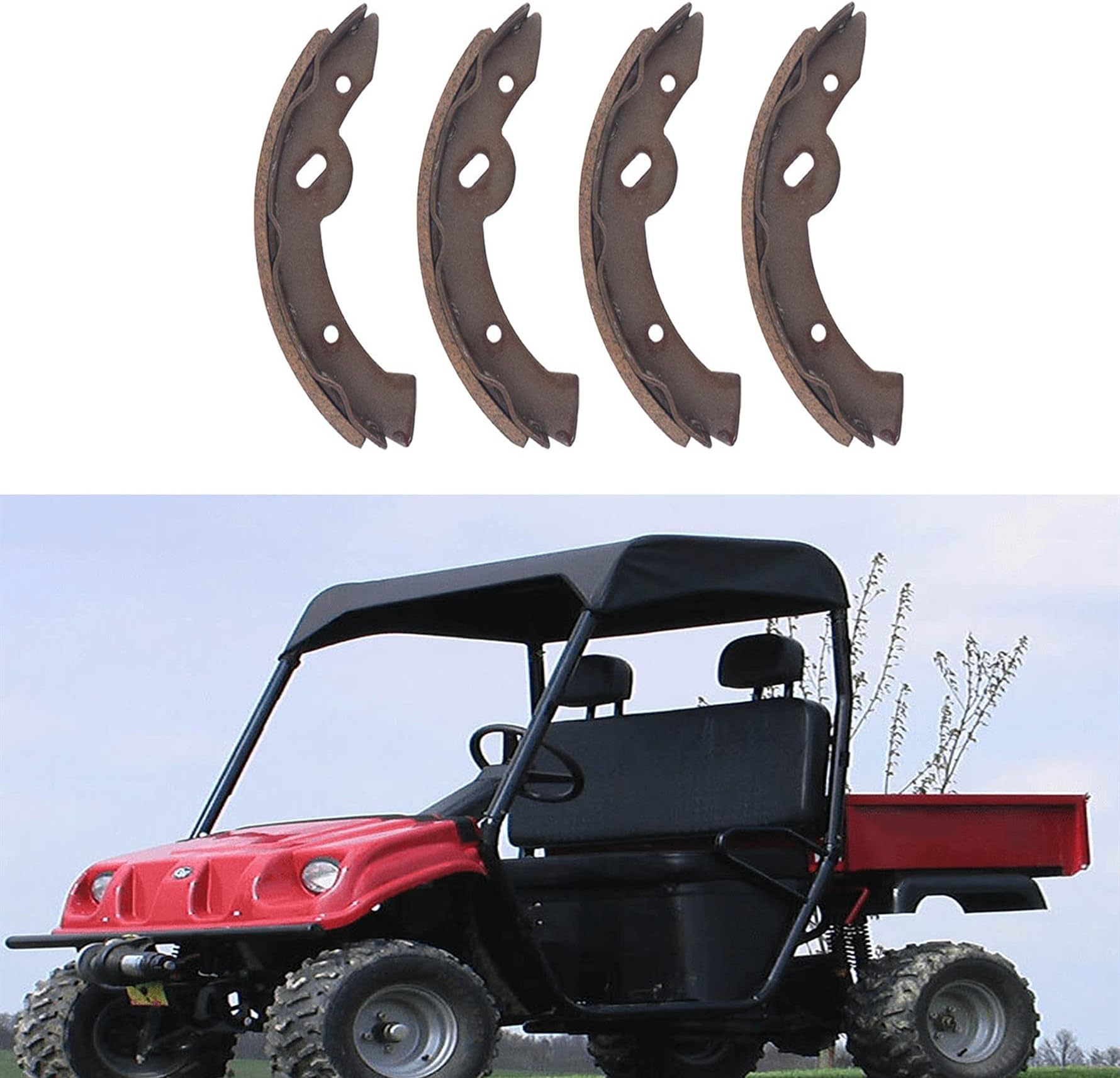 munirater Brake Shoe Set 2 WD Both Wheels Replacement for Chuck Wagon Subs Rear Brake Shoe Bronze 16279 2-11170 2-11166