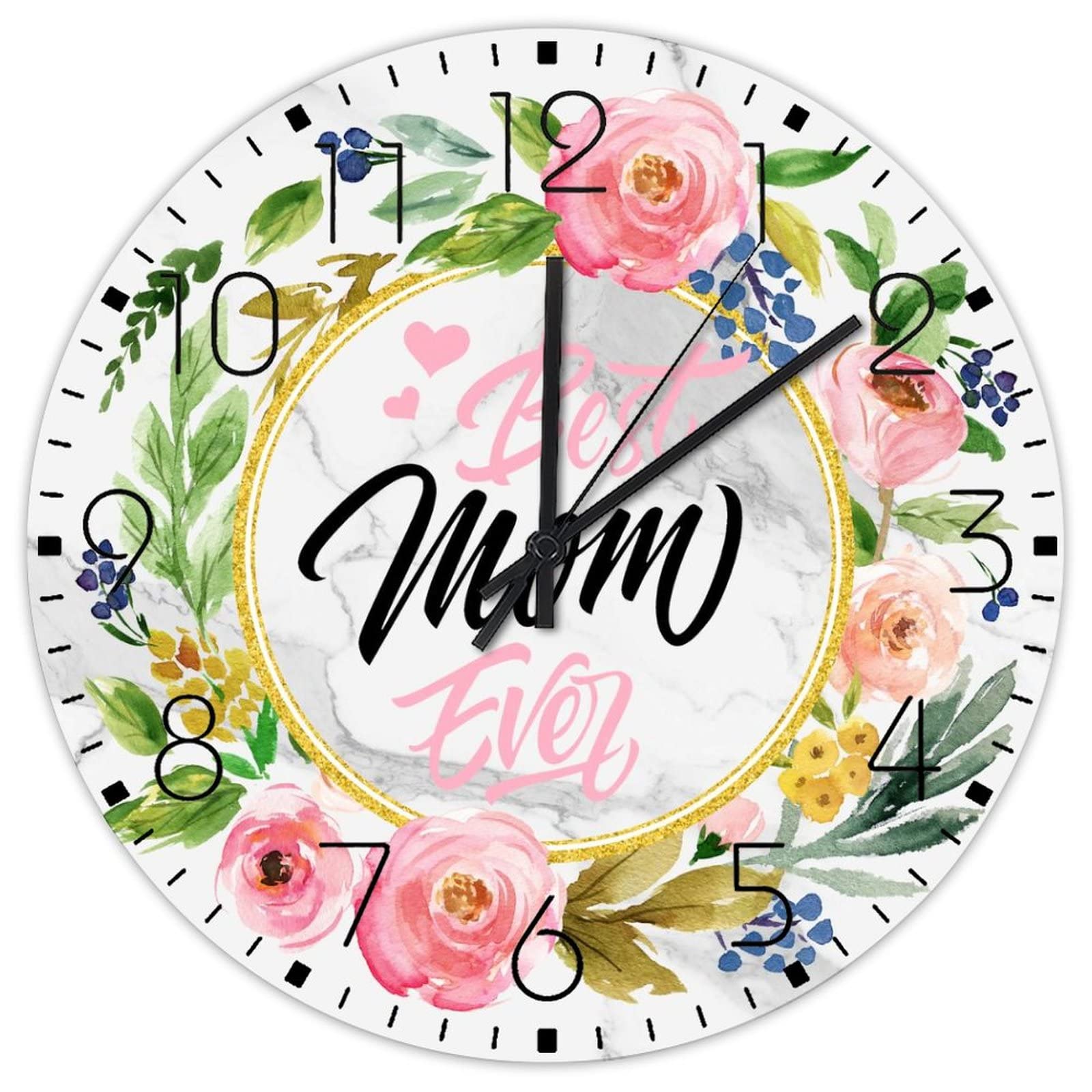 Horloge murale en bois de 30cm decoration de qualite superieure double face ronde