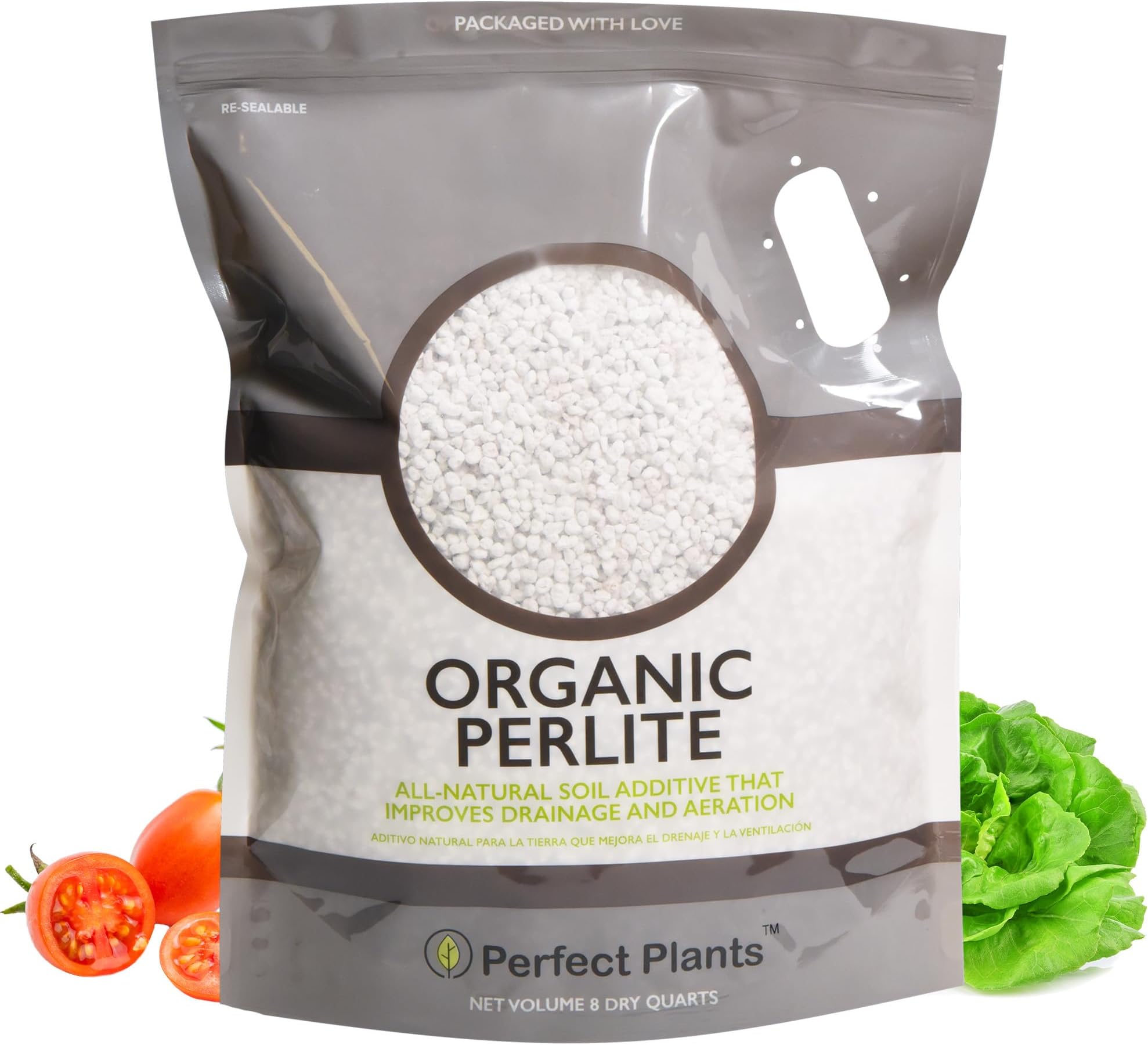Organic Perlite by Perfect Plants โ Add to Soil for Indoor & Outdoor Container Plants for Drainage Management and Enhanced Growth (8qts.)