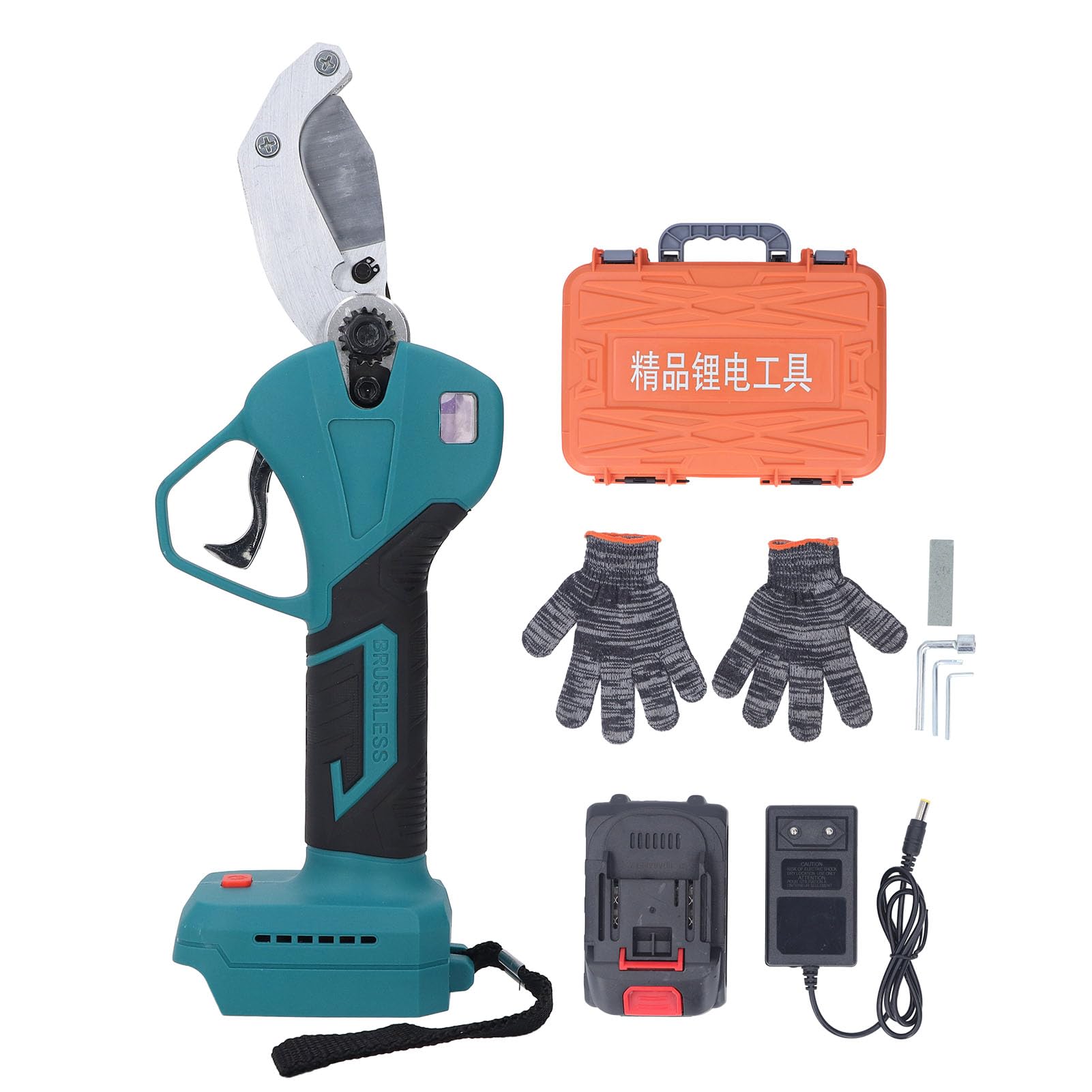 Tubo Eléctrico Cortador de Litio Herramienta de Corte de Tubo de Batería de Litio para Tuberías de Polipropileno HDPE con de Silicona Colgante Colgante 100‑240V (Enchufe de la UE)