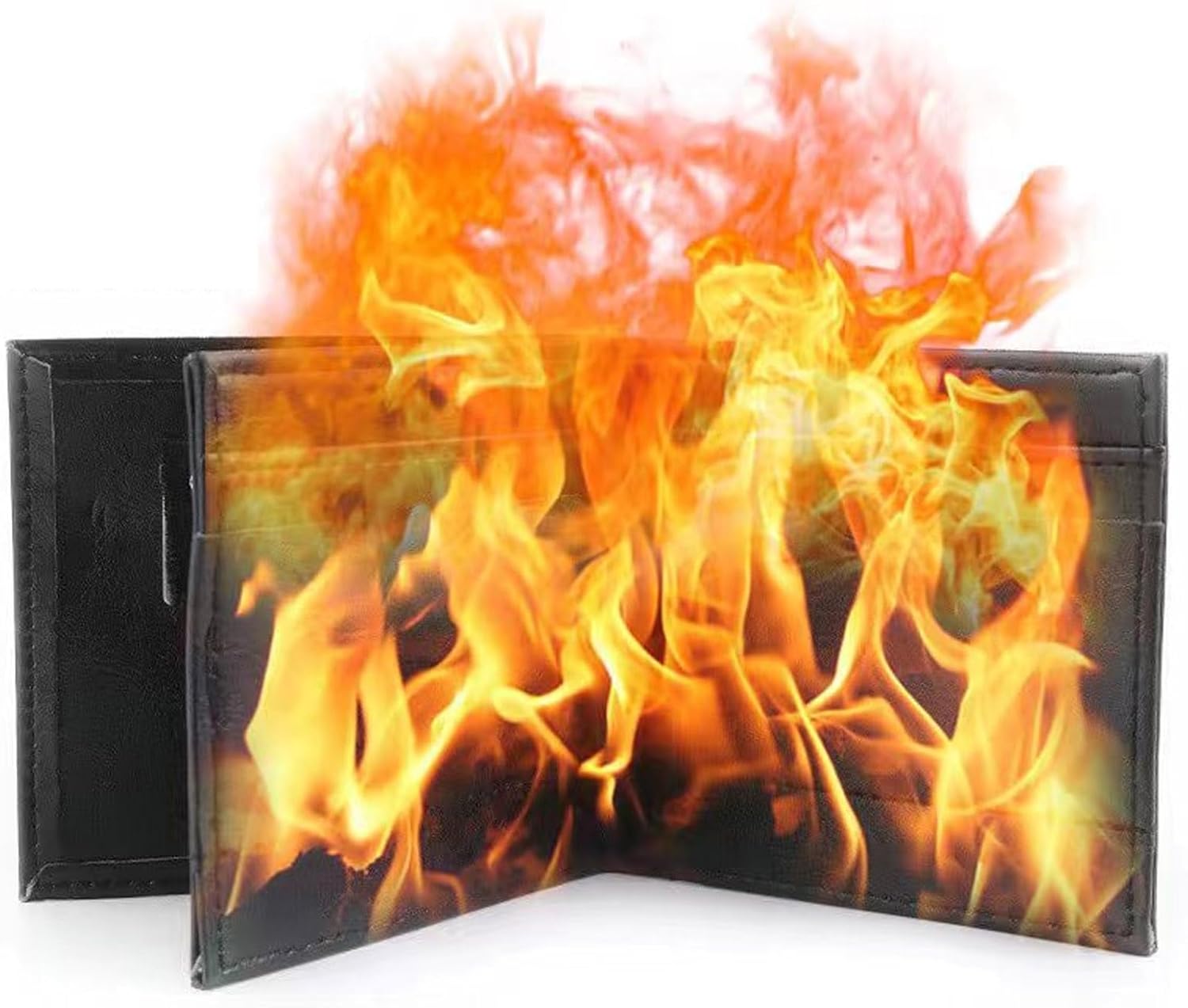 JAQET Magic Trick Fire Flaming Wallet Leather Street Show Prop Close up Magic Pros