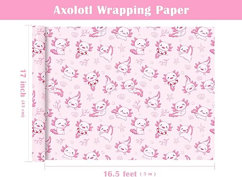 Vista 174 de WRAPAHOLIC Papel de regalo reversible, mini rollo, 17 pulgadas x 33 pies, adorable diseño de gato y azul sólido para cumpleaños, vacaciones