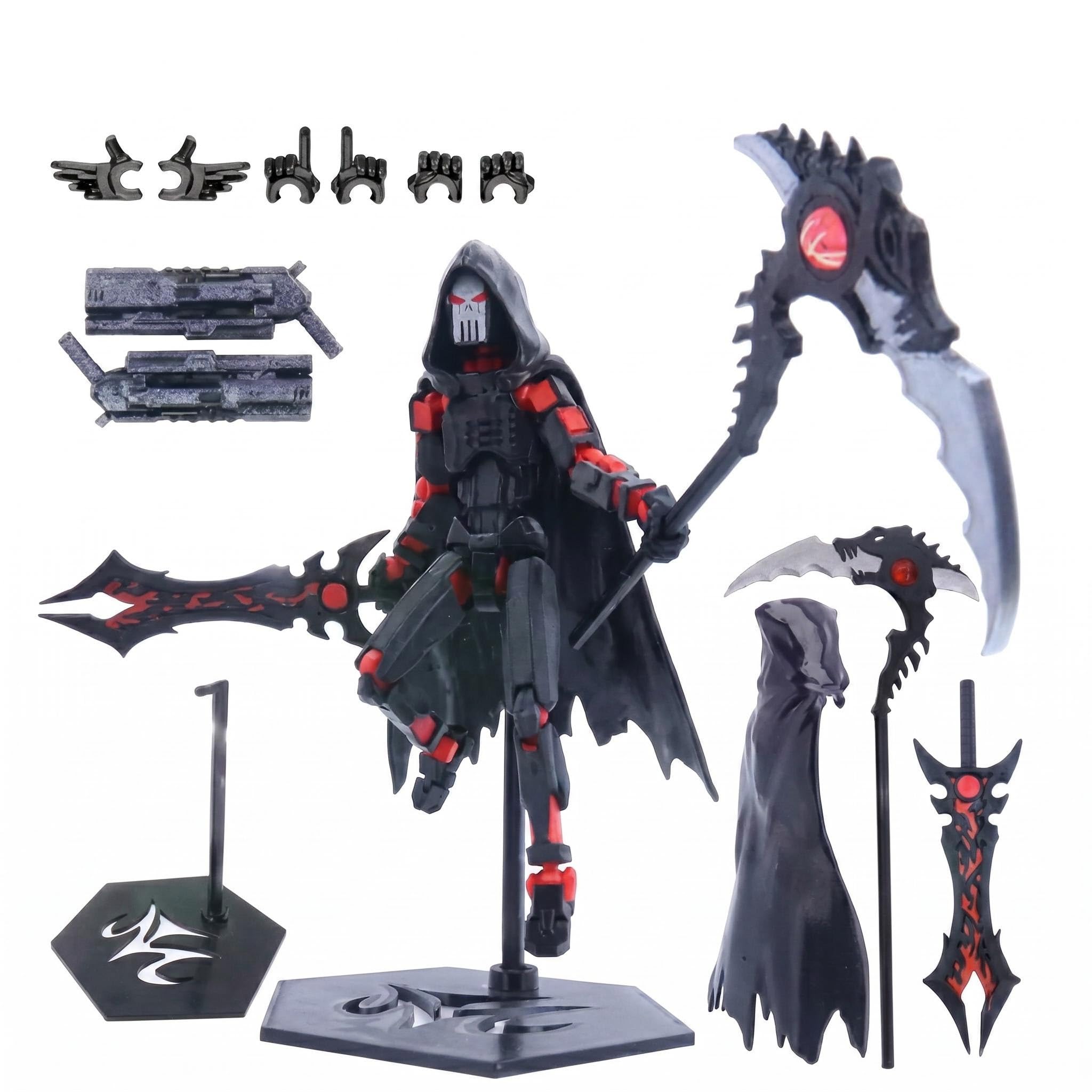 DiiWmme T13 Action Figure​,3D Printed Titan 13 Reaper Cloaked​ Multi-Jointed Movable Robot Toy,Assembled Completed Game Character​ Desktop Decoration​ Photography Prop​ for Collectors (B) — image 1