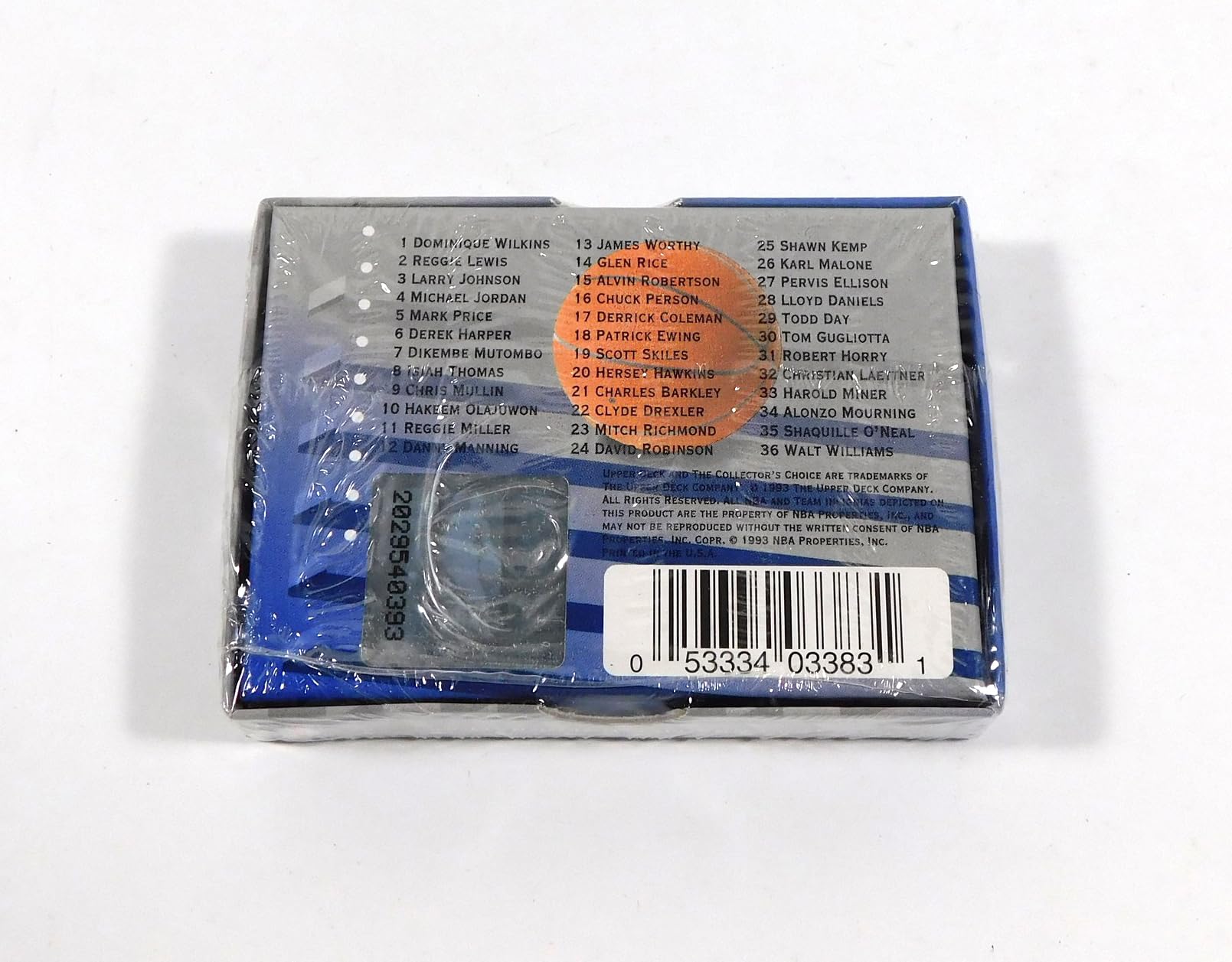 1993 Upper Deck NBA MVP Hologram 36 Trading Card Set