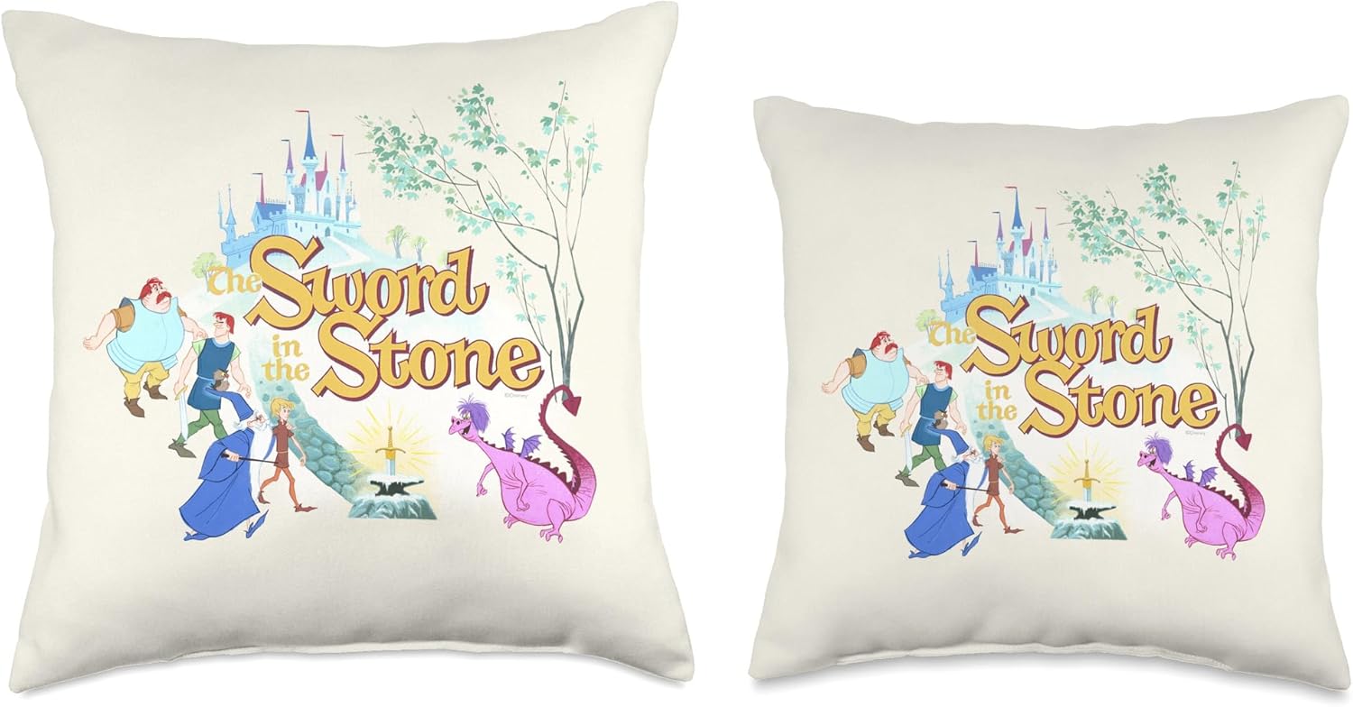 Disney The Sword in the Stone Retro Throw Pillow