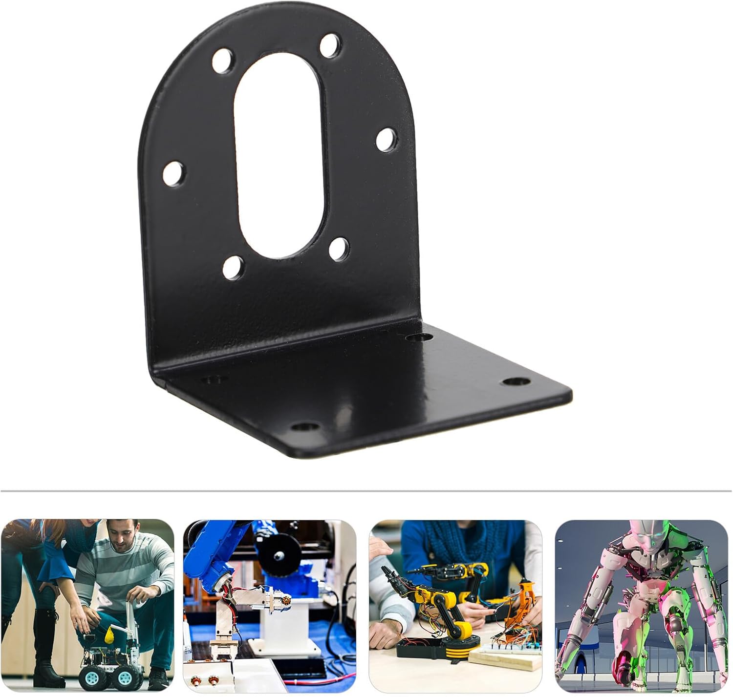2pcs Rust-Resistant Dc Gear Motor Mounting Brackets with Screws Fixed Seat Holder for Diameter Small Electric Motors for Hobby Robots and Model Cars