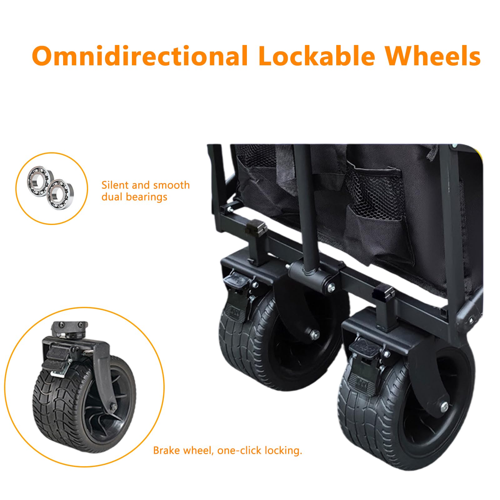 Carrito de Venta Ambulante con Ruedas y toldo Expositor portátil de Comida Quiosco/Carrito Plegable para mercados, Puestos de Comida callejera y Eventos