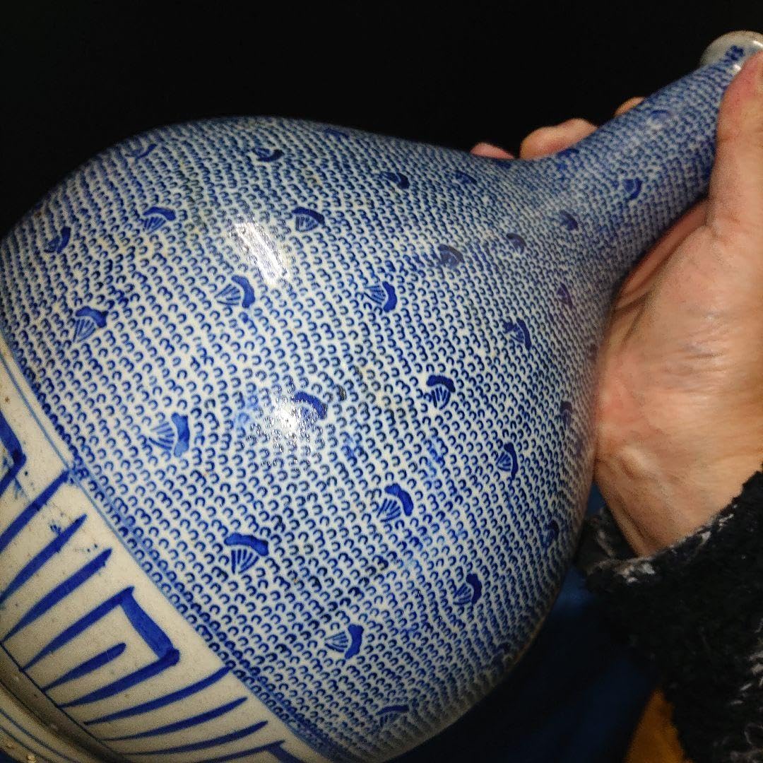 古伊万里、徳利壺染付時代物、江戸期唐草 【公式通販】