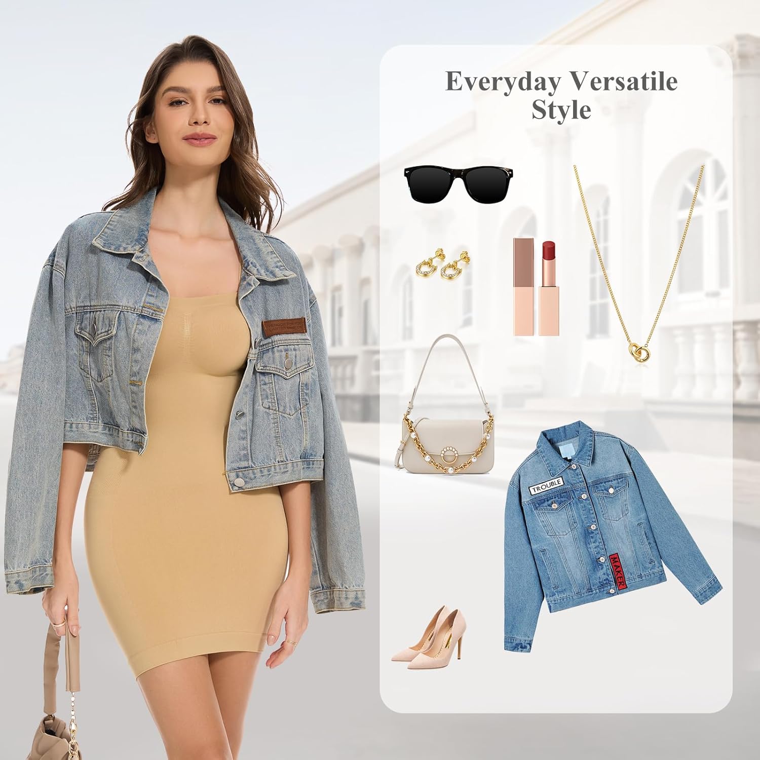 Strapless Shapewear Slips for Under Dresses Tummy Control Shapewear Dress Slip Seamless Slimming Body Shaper - Image 5