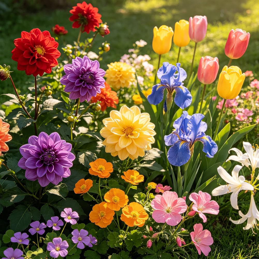 FioriRizoma multicolore - giardino balcone copertura terreno ufficio 60Bulbi