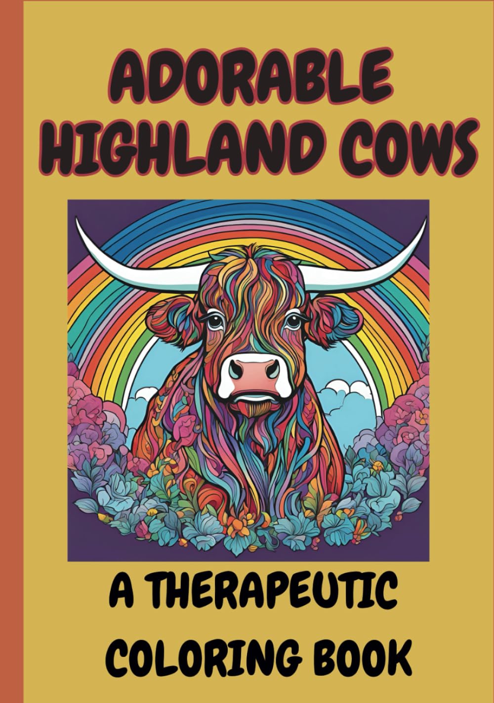 Adorable Highland Cows - A Therapeutic Coloring Book: Colouring for Anxiety and Relaxation (Scottish Coloring Pages for Adults: Relax and De-Stress)