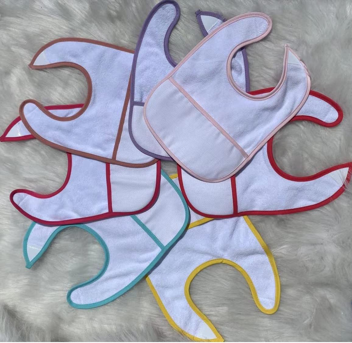 Pack 3 Bavaglini Ti Tin In Cotone - Punto Croce Per Neonati, Morbidi E Assorbenti - Foto 3