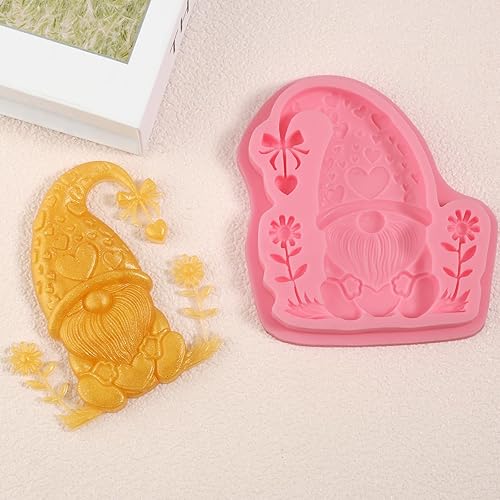 Miniatura 5 de 1 molde de silicona de gnomo de Navidad, lindo molde de decoración de pastel enano de Navidad, molde de fondant para dulces, chocolate, galletas,