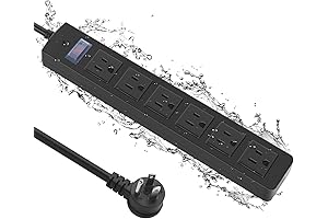 Outdoor Power Strip Waterproof with 6 Outlets