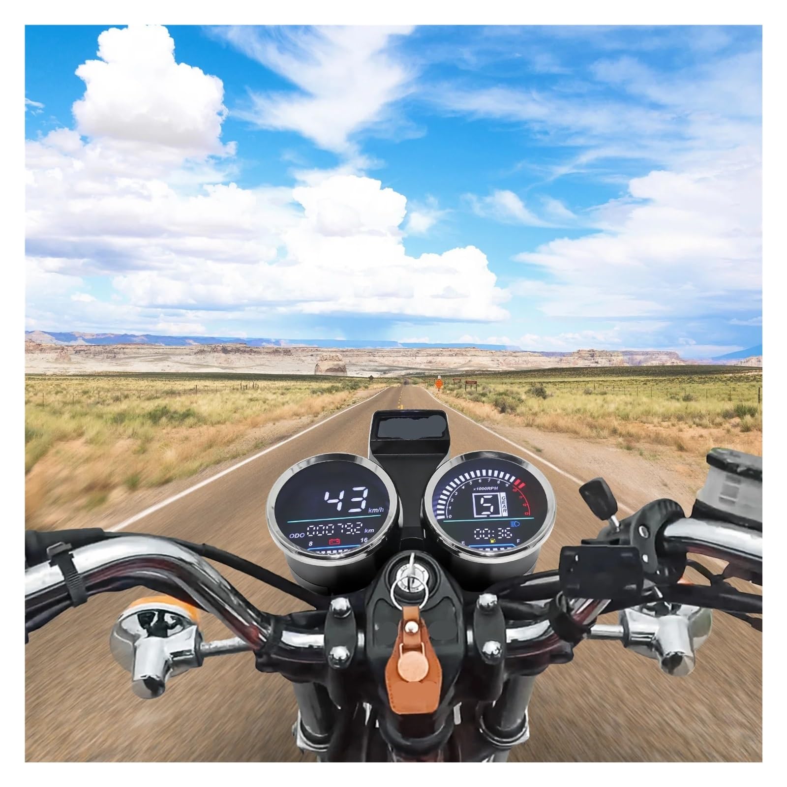 Contachilometri universale Per Suzuki GN125, strumentazione per moto, tachimetro digitale, cruscotto, contagiri, contachilometri, pannello indicatori