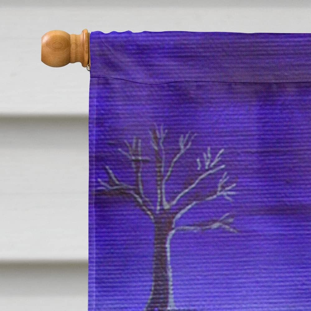 Caroline's Treasures 7281CHF Trick or Treat Halloween Pug House Flag Large Porch Sleeve Pole Decorative Outside Yard Banner Artwork Wall Hanging, Polyester, House Size, Multicolor