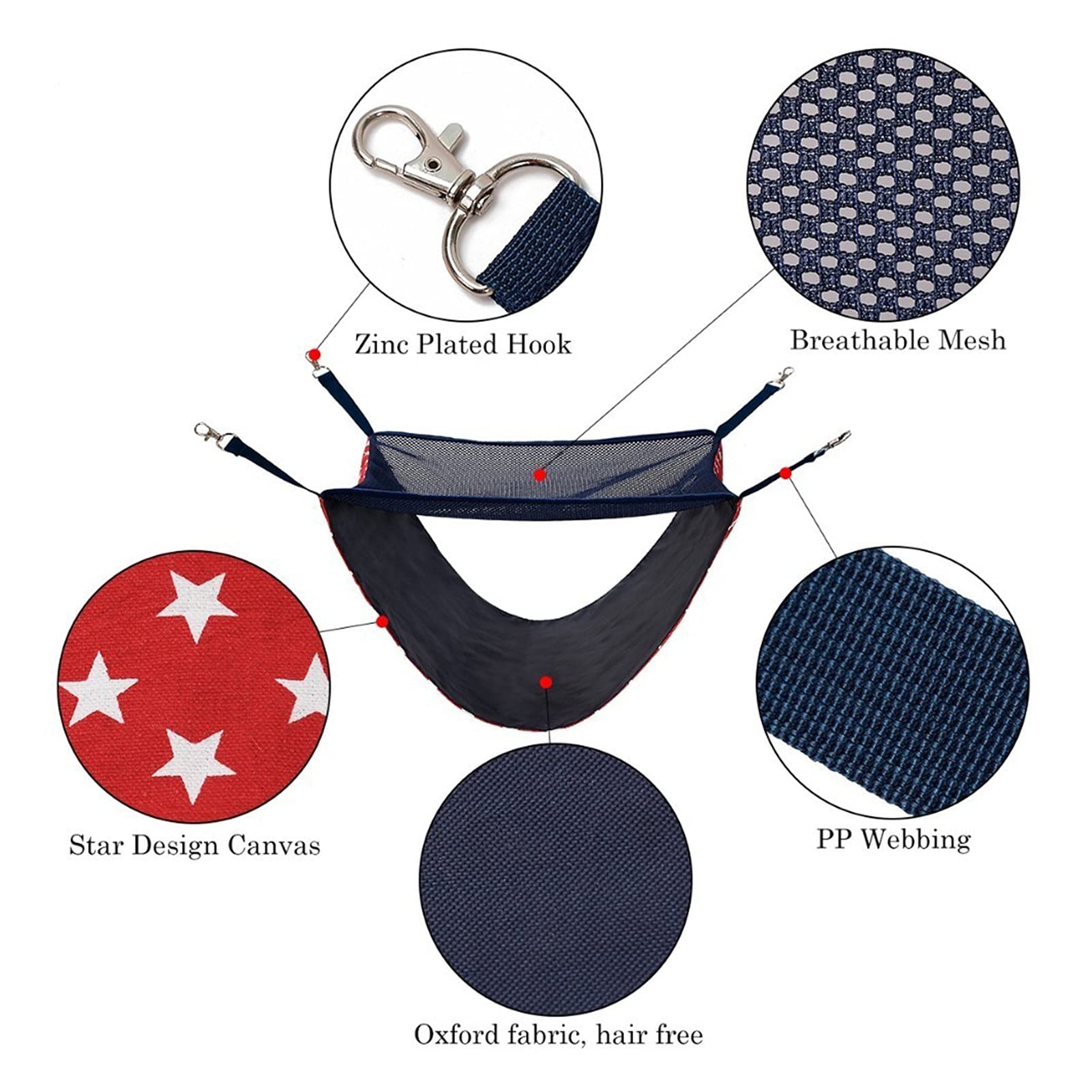 Pet Hammock/Amaca Gatto Doppio strato Cat Hammock Summer Winter Hanging Letti Appeso Forniture for animali domestici Mot Soft Kitten Swing Hamster Rabbit Cage Letto Cuscinetto carico 15kg Pesce Persic