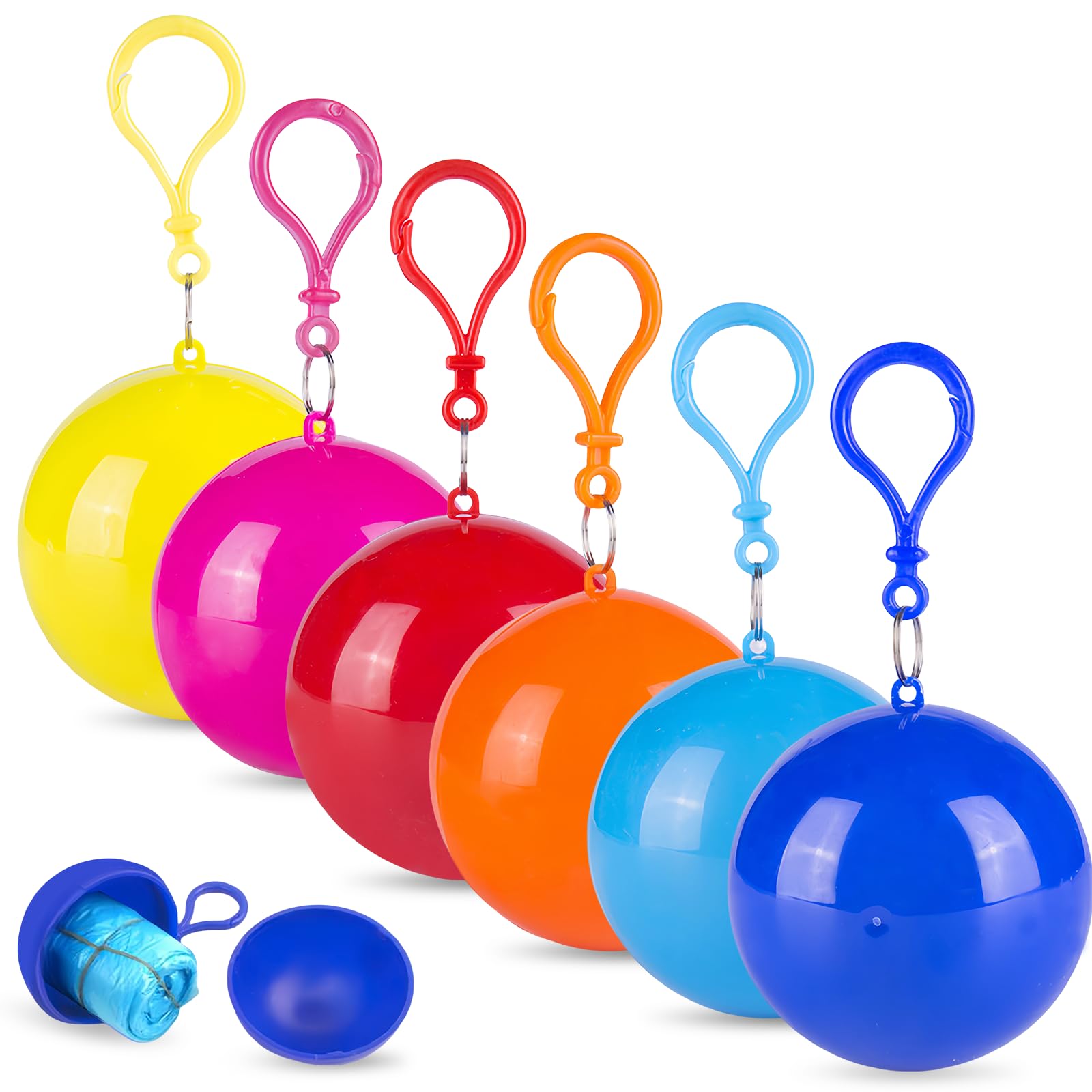 Pack of 6 Raincoat Ball: Portable Raincoat Ball, Raincoat Ball, Adult Emergency Rain Poncho, Portable Poncho Ball, Portable Emergency Raincoat Ball for Bike, Hiking, Trekking, Outdoor, 1, 114-image-35