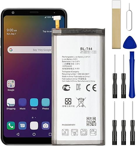 Para LG Stylo 5 Reemplazo de batería BL-T44 LMQ720TS LMQ720CS LMQ720PS LMQ720MS Q60 LM-X525WA con adhesivo de kit de herramientas gratuito