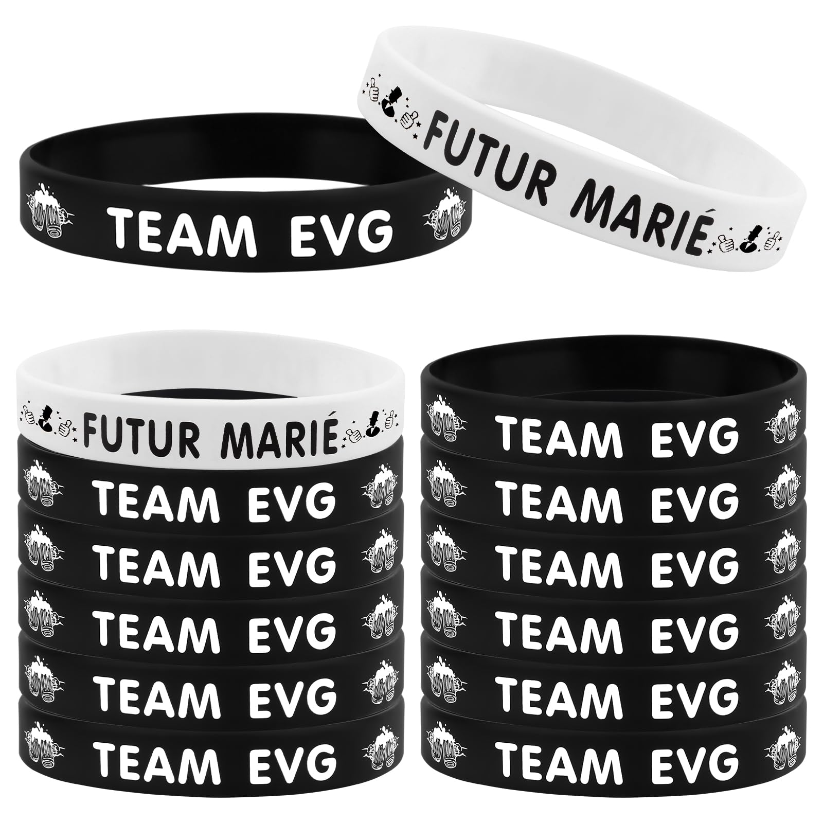Evjf Accessoire 6 Bracelets Team Enterrement Vie De Jeune Fille Enterrement De Vie De Jeune Fille Jeux