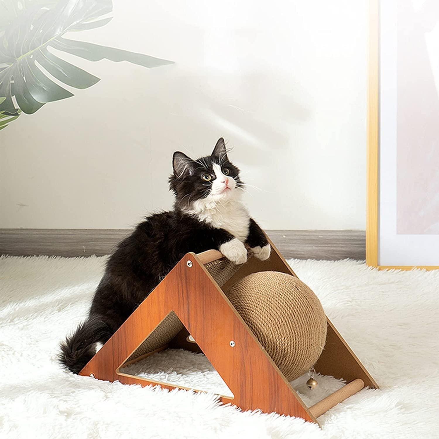 Rascadores para Gatos Almohadilla Para Rascar De Cartón Corrugado De Reciclaje Duradero Para Protección De Muebles, Cuenco Rascador Para Gatos, Juguete De Entrenamiento Para Gatos Afilador de uñas par